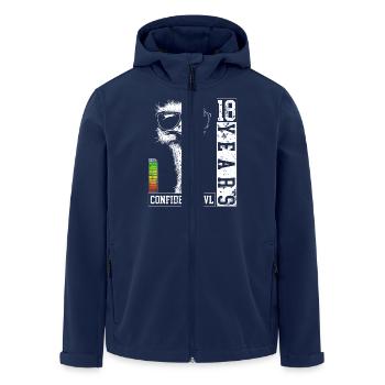 18 Years Birthday Teenage Ostrich Bird Gift - Men’s Recycled Softshell Jacket by Stanley/Stella - navy - Front - AI Model Male 185 light (185cm)