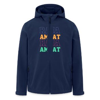 Colorful Raja Ampat - Men’s Recycled Softshell Jacket by Stanley/Stella - navy - Front - AI Model Male 185 light (185cm)