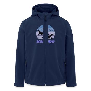 Komodo Island - Men’s Recycled Softshell Jacket by Stanley/Stella - navy - Front - AI Model Male 185 light (185cm)