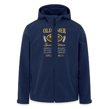 Rond Anniversaire 70 Ans Vintage 1955 Voiture Classique - Veste softshell homme en polyester recyclé Stanley/Stella - marine - Devant - AI Model Male 185 light (185cm)