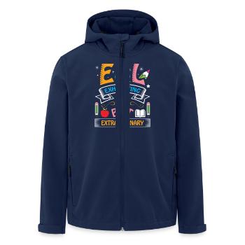 ESL-Lehrer ESL Unterricht - Recycelte Männer Softshell-Jacke von Stanley/Stella - Navy - Vorne - AI Model Male 185 light (185cm)