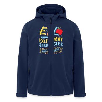 ESL-Lehrer ESL Unterricht - Recycelte Männer Softshell-Jacke von Stanley/Stella - Navy - Vorne - AI Model Male 185 light (185cm)