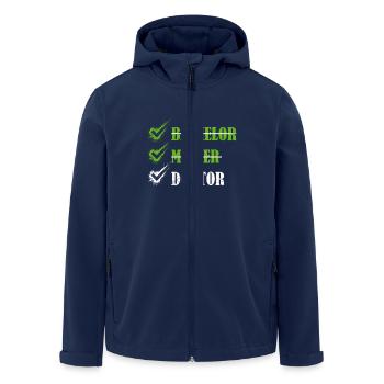 Doktortitel Lustig BACHELOR MASTER DOCTOR Lustiges - Recycelte Männer Softshell-Jacke von Stanley/Stella - Navy - Vorne - AI Model Male 185 light (185cm)