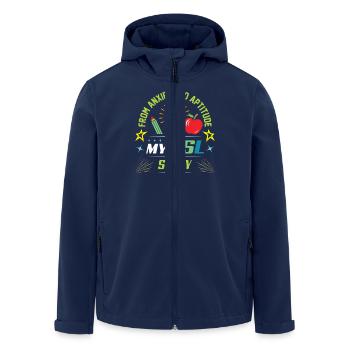 ESL-Lehrer ESL Unterricht - Recycelte Männer Softshell-Jacke von Stanley/Stella - Navy - Vorne - AI Model Male 185 light (185cm)
