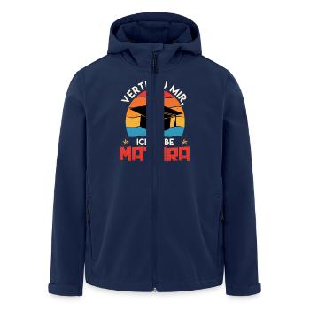 Matura Abschluss VERTRAU MIR ICH HABE MATURA - Recycelte Männer Softshell-Jacke von Stanley/Stella - Navy - Vorne - AI Model Male 185 light (185cm)