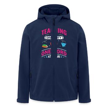 ESL-Lehrer ESL Unterricht - Recycelte Männer Softshell-Jacke von Stanley/Stella - Navy - Vorne - AI Model Male 185 light (185cm)