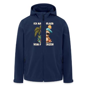Abiturient ICH MACH URLAUB VOM FAULENZEN Lustig - Recycelte Männer Softshell-Jacke von Stanley/Stella - Navy - Vorne - AI Model Male 185 light (185cm)