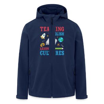 ESL-Lehrer ESL Unterricht - Recycelte Männer Softshell-Jacke von Stanley/Stella - Navy - Vorne - AI Model Male 185 light (185cm)