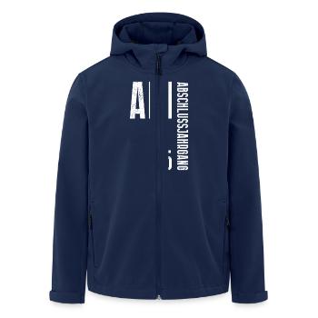 ABI 2025 Abitur Abschluss Lustiges Abiturienten - Recycelte Männer Softshell-Jacke von Stanley/Stella - Navy - Vorne - AI Model Male 185 light (185cm)