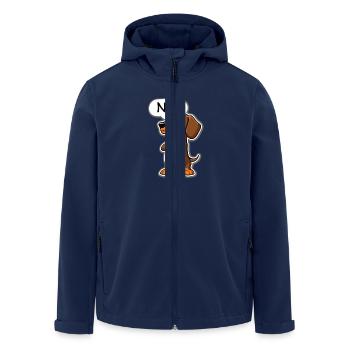 Dackel Nö – Charmanter Ausdruck für Dackel - Recycelte Männer Softshell-Jacke von Stanley/Stella - Navy - Vorne - AI Model Male 185 light (185cm)