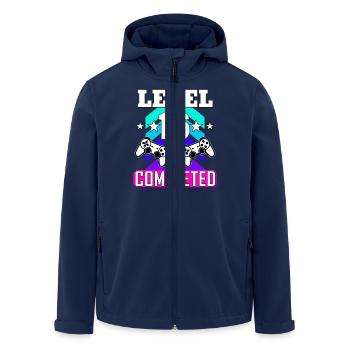16 Anniversaire - Veste softshell homme en polyester recyclé Stanley/Stella - marine - Devant - AI Model Male 185 light (185cm)