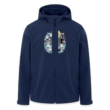Geister Spielplatz Gruselige Halloween Party - Recycelte Männer Softshell-Jacke von Stanley/Stella - Navy - Vorne - AI Model Male 185 light (185cm)