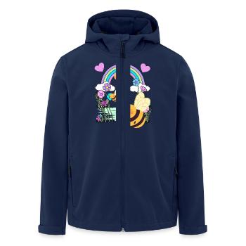 Kids Child Rainbow Insect Insect Baby - Men’s Recycled Softshell Jacket by Stanley/Stella - navy - Front - AI Model Male 185 light (185cm)