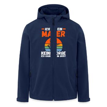 Master Painter Journeyman Painter - Men’s Recycled Softshell Jacket by Stanley/Stella - navy - Front - AI Model Male 185 light (185cm)