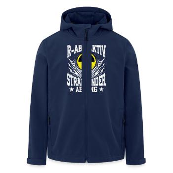 Abiturabschluss R-ABIOAKTIV EIN STRAHLENDER ABGANG - Recycelte Männer Softshell-Jacke von Stanley/Stella - Navy - Vorne - AI Model Male 185 light (185cm)