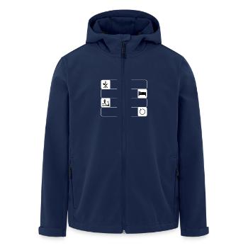 Eat Sleep Gym Repeat Laufband Fitnessstudio Sport - Recycelte Männer Softshell-Jacke von Stanley/Stella - Navy - Vorne - AI Model Male 185 light (185cm)