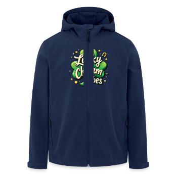 Lucky Charm Vibes Lucky Clover Lucky Positive - Men’s Recycled Softshell Jacket by Stanley/Stella - navy - Front - AI Model Male 185 light (185cm)