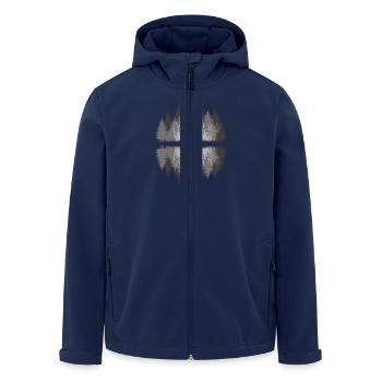 Angler in the dark forest - Men’s Recycled Softshell Jacket by Stanley/Stella - navy - Front - AI Model Male 185 light (185cm)