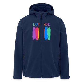 Lombok Indonesia - Men’s Recycled Softshell Jacket by Stanley/Stella - navy - Front - AI Model Male 185 light (185cm)