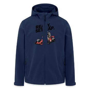 Ready Set Nap Hamster Race - Men’s Recycled Softshell Jacket by Stanley/Stella - navy - Front - AI Model Male 185 light (185cm)