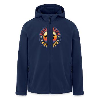 Abiturient STOLZ AUFS ABI 2025 Abitur Lustiges - Recycelte Männer Softshell-Jacke von Stanley/Stella - Navy - Vorne - AI Model Male 185 light (185cm)