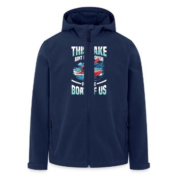 Ce lac n’est pas assez grand pour nous deux - Veste softshell homme en polyester recyclé Stanley/Stella - marine - Devant - AI Model Male 185 light (185cm)