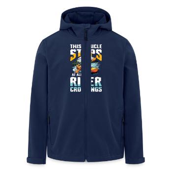 This vehicle stops at all river crossings - Men’s Recycled Softshell Jacket by Stanley/Stella - navy - Front - AI Model Male 185 light (185cm)