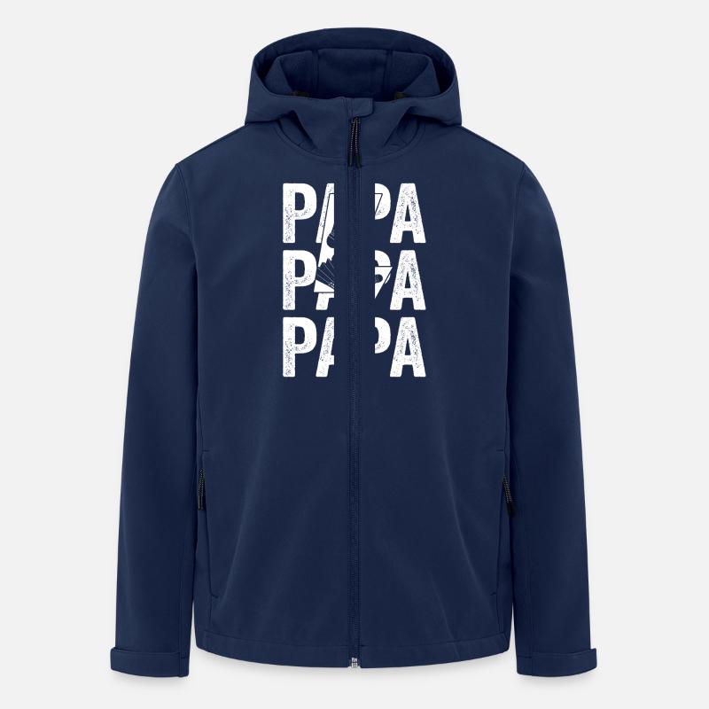 Badminton Père Papa Badminton - Veste softshell homme en polyester recyclé Stanley/Stella - marine