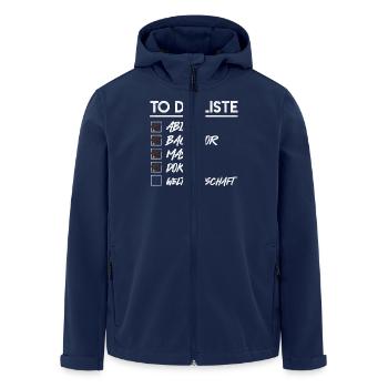 Doktortitel TO DO LISTE DOCTOR WELTHERRSCHAFT - Recycelte Männer Softshell-Jacke von Stanley/Stella - Navy - Vorne - AI Model Male 185 light (185cm)