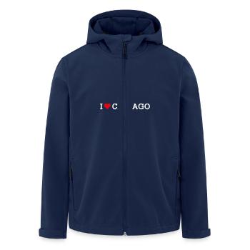 I love Chicago Estate Lover Cool Heart Flagge USA - Recycelte Männer Softshell-Jacke von Stanley/Stella - Navy - Vorne - AI Model Male 185 light (185cm)