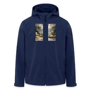 Wie sich das Leben nach einer Million Bier - Recycelte Männer Softshell-Jacke von Stanley/Stella - Navy - Vorne - AI Model Male 185 light (185cm)