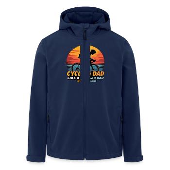 Cycling Dad Radfahrer Lustiges Radfahrer Rennrad - Recycelte Männer Softshell-Jacke von Stanley/Stella - Navy - Vorne - AI Model Male 185 light (185cm)