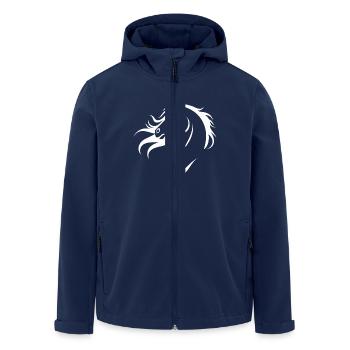 Pferde Spruch Reitsport Lustiges Pferde Geschenk - Recycelte Männer Softshell-Jacke von Stanley/Stella - Navy - Vorne - AI Model Male 185 light (185cm)