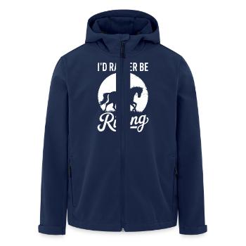 Pferde Spruch Reitsport Lustiges Pferde Geschenk - Recycelte Männer Softshell-Jacke von Stanley/Stella - Navy - Vorne - AI Model Male 185 light (185cm)