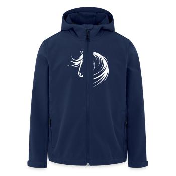Pferde Spruch Reitsport Lustiges Pferde Geschenk - Recycelte Männer Softshell-Jacke von Stanley/Stella - Navy - Vorne - AI Model Male 185 light (185cm)