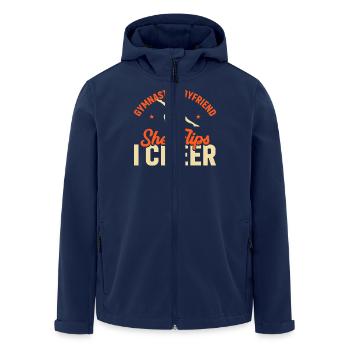 Gymnastik Training Fitness Gym - Recycelte Männer Softshell-Jacke von Stanley/Stella - Navy - Vorne - AI Model Male 185 light (185cm)