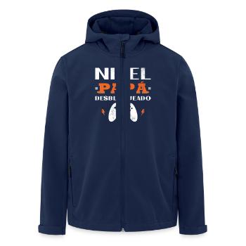 Dad level unlocked Intended Parents - Men’s Recycled Softshell Jacket by Stanley/Stella - navy - Front - AI Model Male 185 light (185cm)