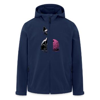 Schwarze Katze Mit Wollknäuel Für Katzenliebhaber - Recycelte Männer Softshell-Jacke von Stanley/Stella - Navy - Vorne - AI Model Male 185 light (185cm)