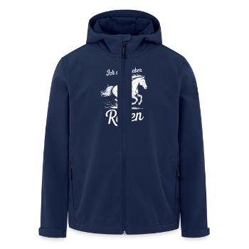 Ich wäre lieber Reiten - Recycelte Männer Softshell-Jacke von Stanley/Stella - Navy - Vorne - AI Model Male 185 light (185cm)