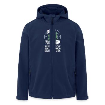 Außerirdische glauben auch nicht an uns - Recycelte Männer Softshell-Jacke von Stanley/Stella - Navy - Vorne - AI Model Male 185 light (185cm)