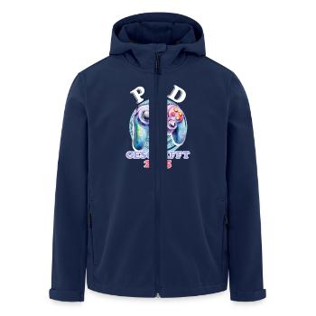 PH.D GESCHAFFT 2025 Lustiges Doktorand - Recycelte Männer Softshell-Jacke von Stanley/Stella - Navy - Vorne - AI Model Male 185 light (185cm)
