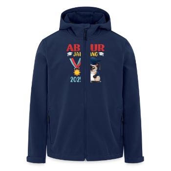 ABITUR JAHRGANG 2025 Abiturienten Lustiges - Recycelte Männer Softshell-Jacke von Stanley/Stella - Navy - Vorne - AI Model Male 185 light (185cm)