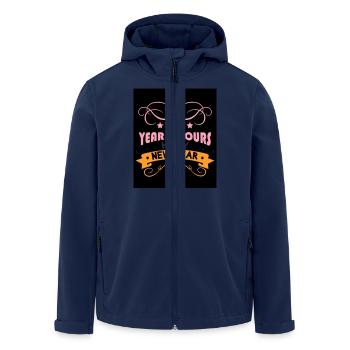 Newyear 9 - Men’s Recycled Softshell Jacket by Stanley/Stella - navy - Front - AI Model Male 185 light (185cm)