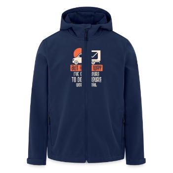 Out Of My Way I've Got 8 Hours To Do Postal Worker - Recycelte Männer Softshell-Jacke von Stanley/Stella - Navy - Vorne - AI Model Male 185 light (185cm)