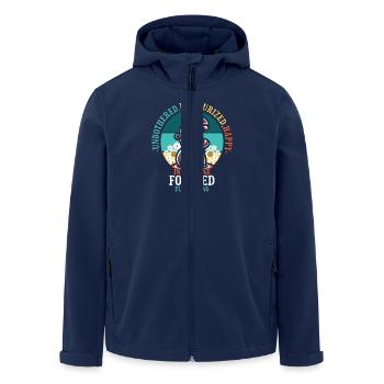 Hippopotame heureux hydraté et sans dérangement dans ma voie - Veste softshell homme en polyester recyclé Stanley/Stella - marine - Devant - AI Model Male 185 light (185cm)