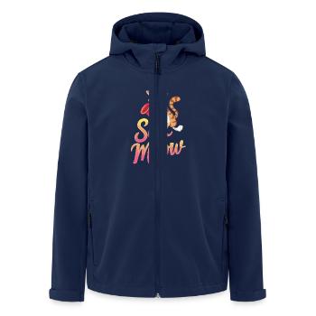 Sax Meow Chat Jouant Du Saxophone Drôle - Veste softshell homme en polyester recyclé Stanley/Stella - marine - Devant - AI Model Male 185 light (185cm)