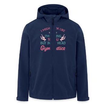 Gymnastik Training Fitness Gym - Recycelte Männer Softshell-Jacke von Stanley/Stella - Navy - Vorne - AI Model Male 185 light (185cm)