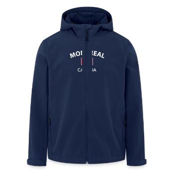Montreal Canada Canadian Flag Canadian - Men’s Recycled Softshell Jacket by Stanley/Stella - navy - Front - AI Model Male 185 light (185cm)
