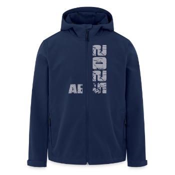 ABI 2025 Abitur Abschluss Lustiges Abiturienten - Recycelte Männer Softshell-Jacke von Stanley/Stella - Navy - Vorne - AI Model Male 185 light (185cm)