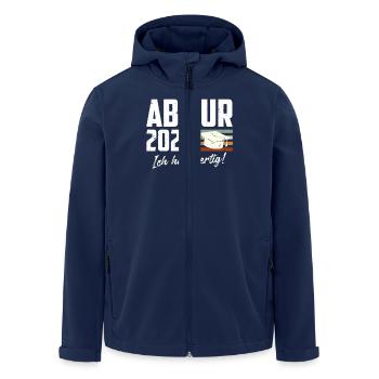 ABITUR 2025 ICH HABE FERTIG Abiturient Lustiges - Recycelte Männer Softshell-Jacke von Stanley/Stella - Navy - Vorne - AI Model Male 185 light (185cm)
